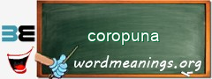 WordMeaning blackboard for coropuna